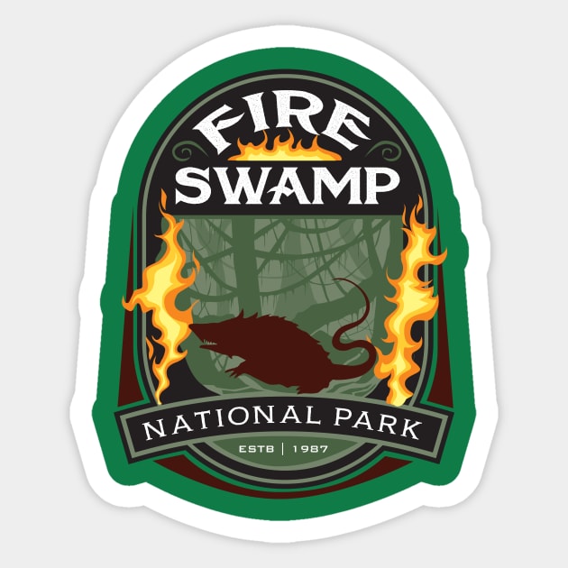 Fire Swamp National Park Sticker by MindsparkCreative